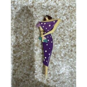 Vintage 1980's Brooch Pin Woman Fashion 5th Avenue Art Deco